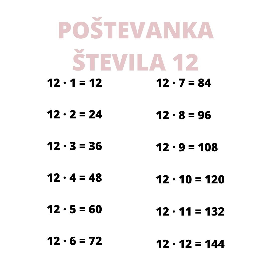 POŠTEVANKA